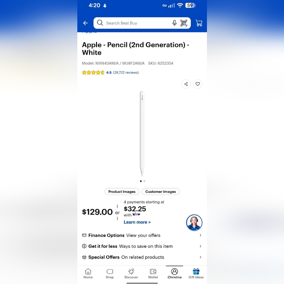 Apple | iPencil | 2nd Generation | without Box - Picture 4 of 7